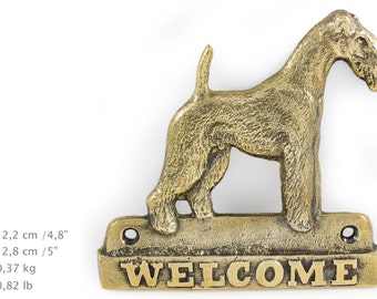 Foxterrier (wirehaired), dog welcome, hanging decoration, limited edition, ArtDog