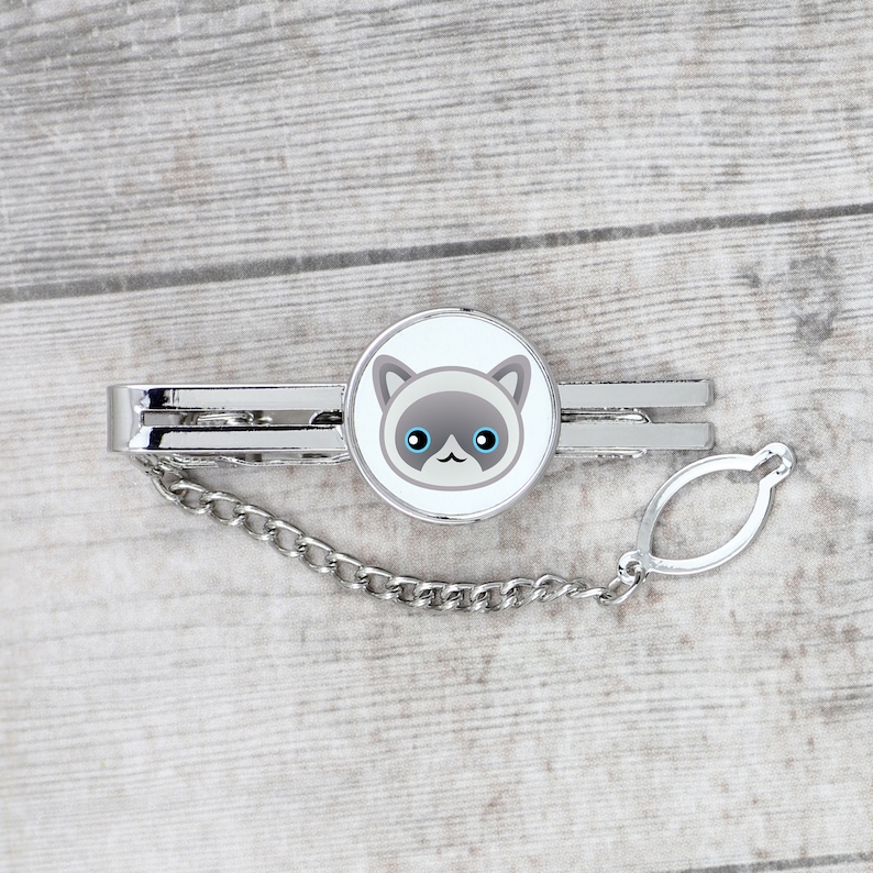 A tie pin with a Ragdoll Men\u2019s jewelry A new collection with the cute Art-dog cat
