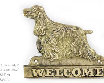 English Cocker Spaniel, dog welcome, hanging decoration, limited edition, ArtDog