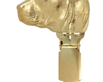 American Staffordshire Terrier, millesimal fineness 999, dog clipring, dog show ring clip/number holder, limited edition, ArtDog