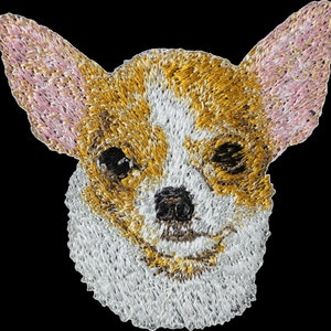 Chihuahua - Bordado con una imagen de un perro de raza.