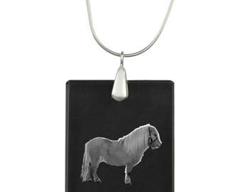 Shetland pony,  Horse Crystal Pendant, SIlver Necklace 925, High Quality, Exceptional Gift, Collection!