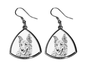 Basque Shepherd Dog - NEW collection of earrings with images of purebred dogs, unique gift