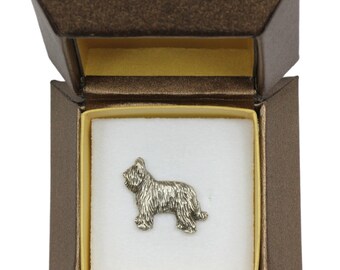 NEW, Briard (body), dog pin, in casket, limited edition, ArtDog