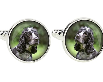 American Cocker Spaniel. Cufflinks for dog lovers. Photo jewellery. Men's jewellery. Handmade