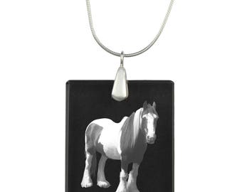 Fell pony,  Horse Crystal Pendant, SIlver Necklace 925, High Quality, Exceptional Gift, Collection!