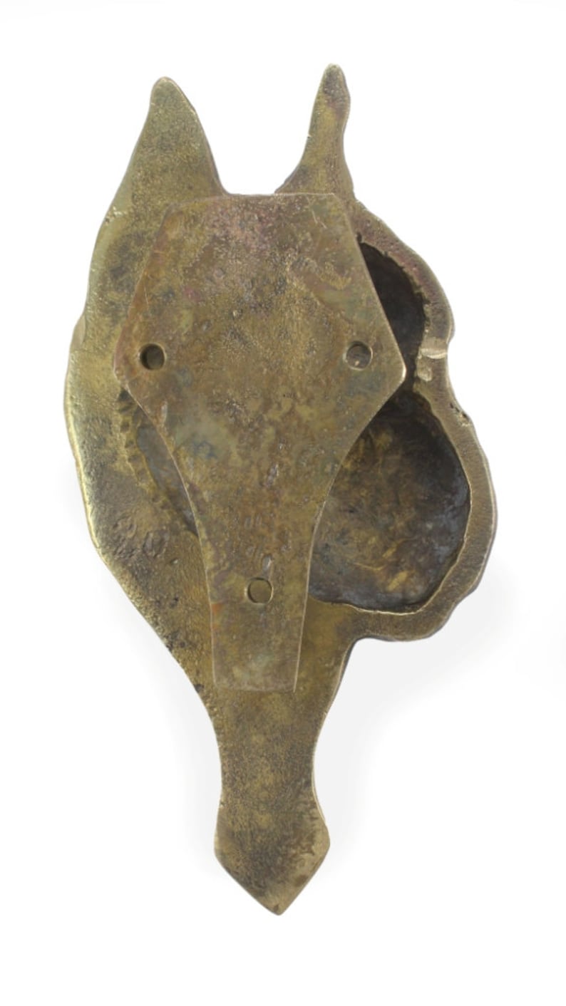 Boxer cropped dog door's knocker limited edition Etsy