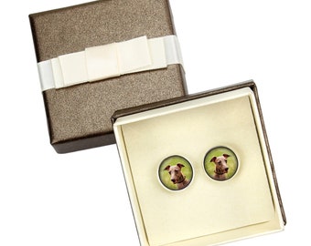 Azawakh. Cufflinks with box for dog lovers. Photo jewellery. Men's jewellery. Handmade