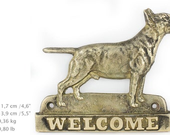 Bull Terrier, dog welcome, hanging decoration, limited edition, ArtDog