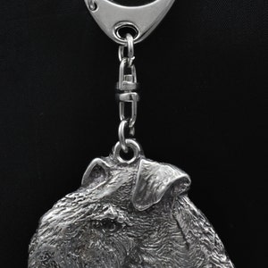 Lakeland Terrier, dog keyring, keychain, limited edition, ArtDog . Dog keyring for dog lovers