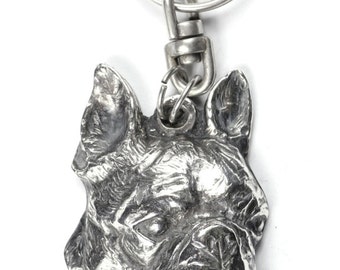 NEW, Boston Terrier, Boston Bull, American Gentlemen, dog keyring, key holder, limited edition, ArtDog . Dog keyring for dog lovers