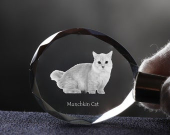 Munchkin  , Cat Crystal Keyring, Keychain, High Quality, Exceptional Gift