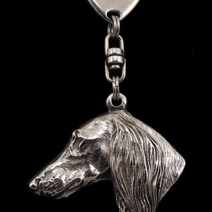 Whippet Dog Keyring Lanyard Keychain Bag Charm Gift In Orange With Gift Bag