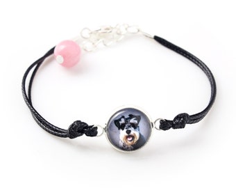 Schnauzer. Bracelet for people who love dogs. Photojewelry. Handmade.