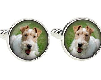 Fox Terrier. Cufflinks for dog lovers. Photo jewellery. Men's jewellery. Handmade