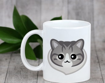Enjoying a cup with my cat Norwegian Forest - a mug with a cute cat