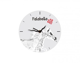 Falabella, Free standing MDF floor clock with an image of a horse.