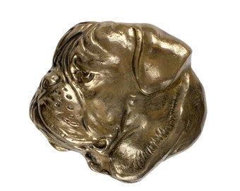 Bullmastiff Bust, Cold Cast Bronze Sculpture, Small dog bust, Home and Office Decor, Dog Trophy, Dog Memorial