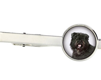 Flandres Cattle Dog. Tie clip for dog lovers. Photo jewellery. Men's jewellery. Handmade