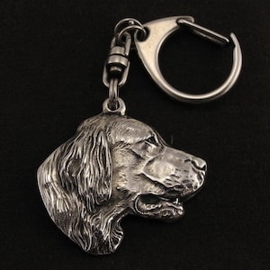 Setter, dog keyring, keychain, limited edition, ArtDog . Dog keyring for dog lovers