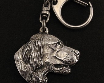 Setter, dog keyring, keychain, limited edition, ArtDog . Dog keyring for dog lovers