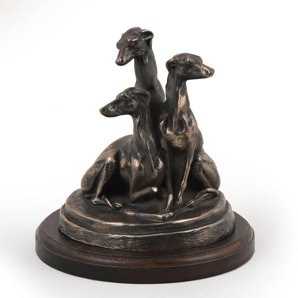 Whippet, statue chien de base en bois, en édition limitée, ArtDog