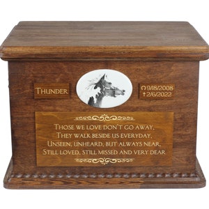 American Paint Horse Big Urn for Horse Ashes, Personalized Memorial with photo, Custom horse urn, Horse Memorial, Big urn for horse