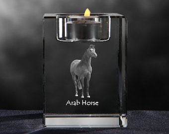 Arabian, Arab horse, crystal candlestick with horse, souvenir, decoration, limited edition, Collection
