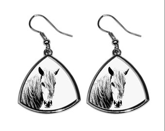 Giara horse, collection of earrings with images of purebred horses, unique gift. Collection!