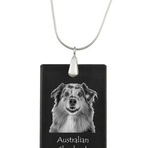 Australian Shepherd,  Dog Crystal Pendant, SIlver Necklace 925, High Quality, Exceptional Gift, Collection!