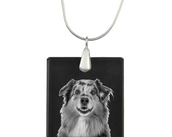 Australian Shepherd,  Dog Crystal Pendant, SIlver Necklace 925, High Quality, Exceptional Gift, Collection!