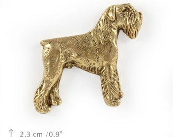 Schnauzer (body), millesimal fineness 999, dog pin, limited edition, ArtDog