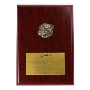 Bulldog Memorial Board, Cold Cast Bronze Plaque, Dog Loss Board, Home and Office Decor, Dog Memorial