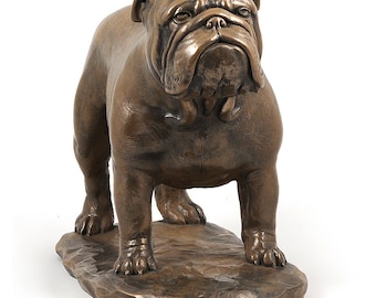 Bulldog, exclusive dog on base statue, limited edition, ArtDog