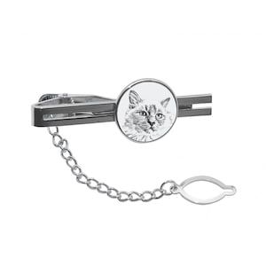 NEW! Birman - Tie pin with an image of a cat.