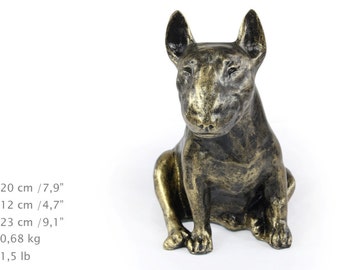 Bull Terrier, dog sitting statue, limited edition, ArtDog