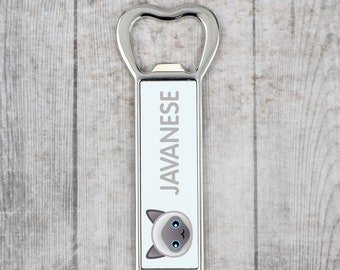 A beer bottle opener with a Javanese cat. A new collection with the cute Art-Dog cat
