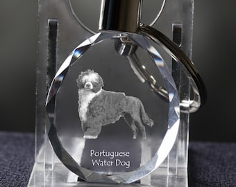 Portuguese Water Dog   , Dog Crystal Keyring, Keychain, High Quality, Exceptional Gift . Dog keyring for dog lovers