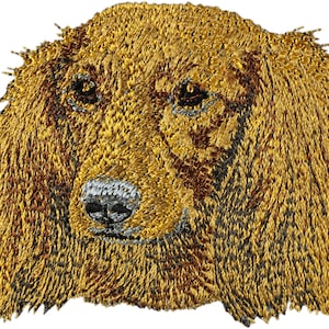 Perro salchicha - Bordado con una imagen de un perro de raza.