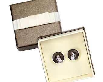 Jack Russell Terrier. Cufflinks with box for dog lovers. Photo jewellery. Men's jewellery. Handmade