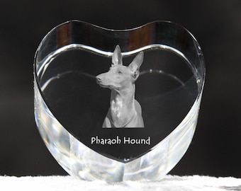 Pharaoh Hound, crystal heart with dog, souvenir, decoration, limited edition, Collection