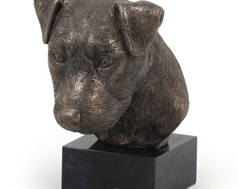 Jack Russel Terrier, dog marble statue, limited edition, ArtDog. Made of cold cast bronze. Solid, perfect gift. Limited edition.