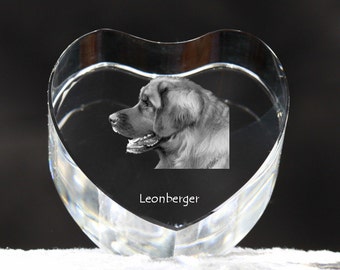 Leoneberger, crystal heart with dog, souvenir, decoration, limited edition, Collection