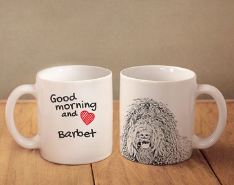 Barbet - a mug with a dog. "Good morning and love...". High quality ceramic mug. NEW COLLECTION!. Dog Lover Gift, Christmas Gift