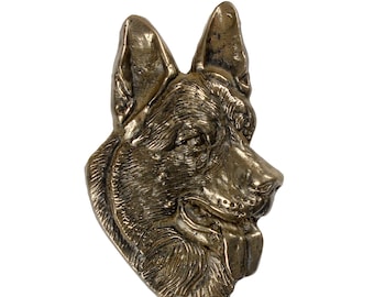 German Shepherd Bust, Cold Cast Bronze Sculpture, Small dog bust, Home and Office Decor, Dog Trophy, Dog Memorial