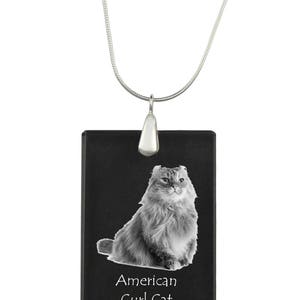 American Curl, cat Crystal Pendant, SIlver Necklace 925, High Quality, Exceptional Gift, Collection!