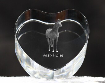 Arabian, Arab horse, crystal heart with horse, souvenir, decoration, limited edition, Collection