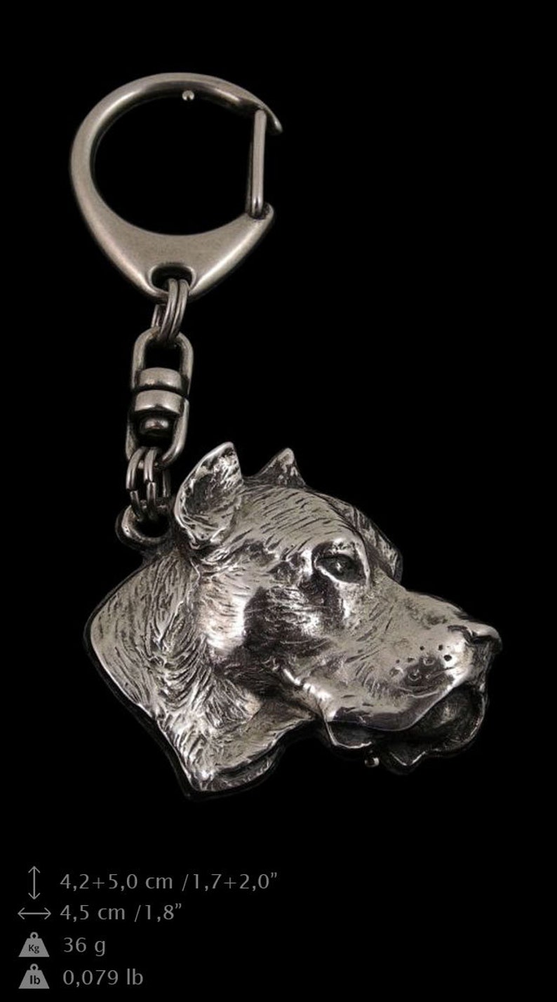 NEW Dogo Argentino ELEGANCE set limited edition ArtDog Dog keyring for dog lovers dog keyring and necklace in casket