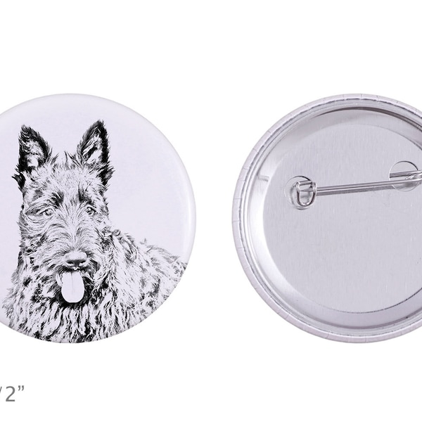 Boutons avec un chien  - Scottish Terrier