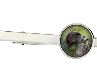 Kerry Blue Terrier. Tie clip for dog lovers. Photo jewellery. Men's jewellery. Handmade